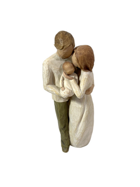 Willow Tree Our Gift Figurine Demdaco Susan Lordi 2006 Parents Holding Baby 8.5"